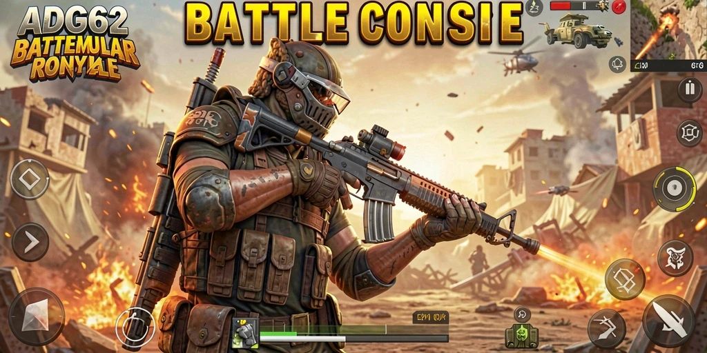 Screenshot ADG62 menampilkan pertarungan intens di arena Battle Royale.