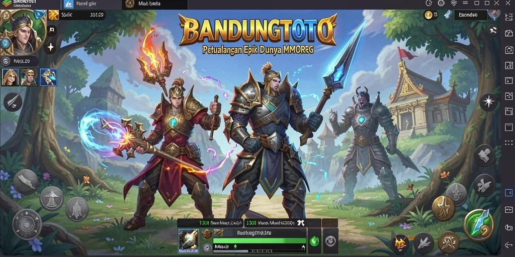 Gameplay BANDUNGTOTO menunjukkan aksi seru para karakter dalam pertempuran.
