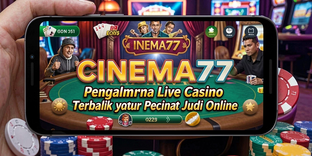 Tampilan menarik dari gameplay Live Casino CINEMA77 dengan dealer langsung.