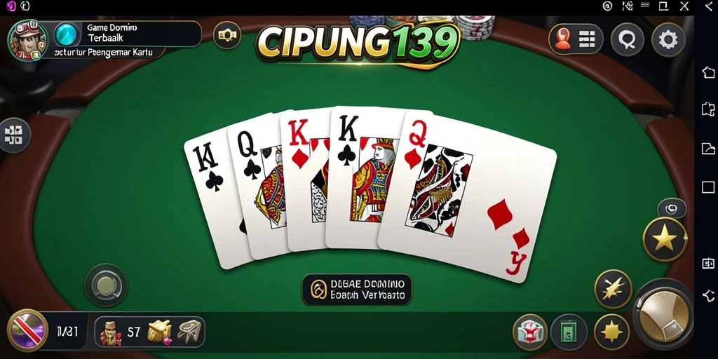 Screenshot gameplay <strong>CIPUNG138</strong> menunjukkan suasana bermain Domino yang seru.