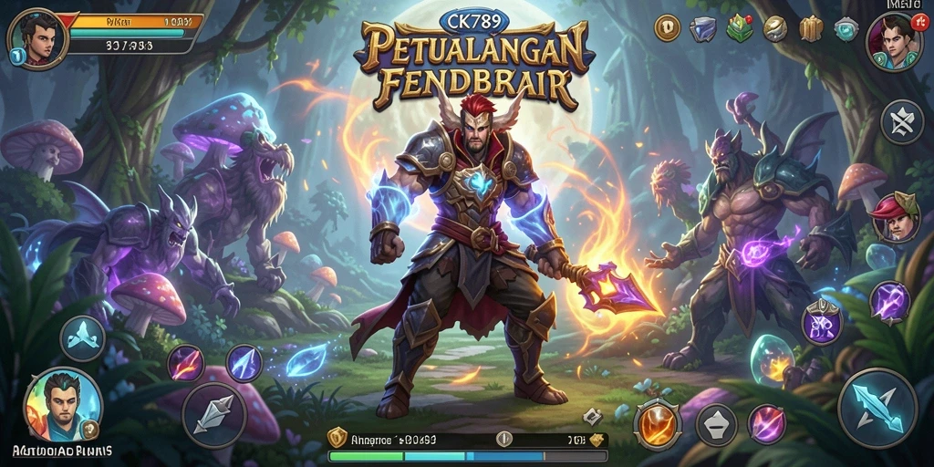 Screenshot gameplay CK789 yang menampilkan pertarungan epik dalam dunia RPG.