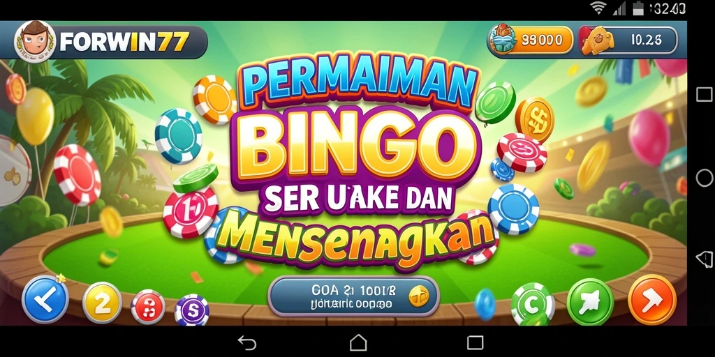Tampilan menarik dari gameplay Bingo FORWIN77 di smartphone.