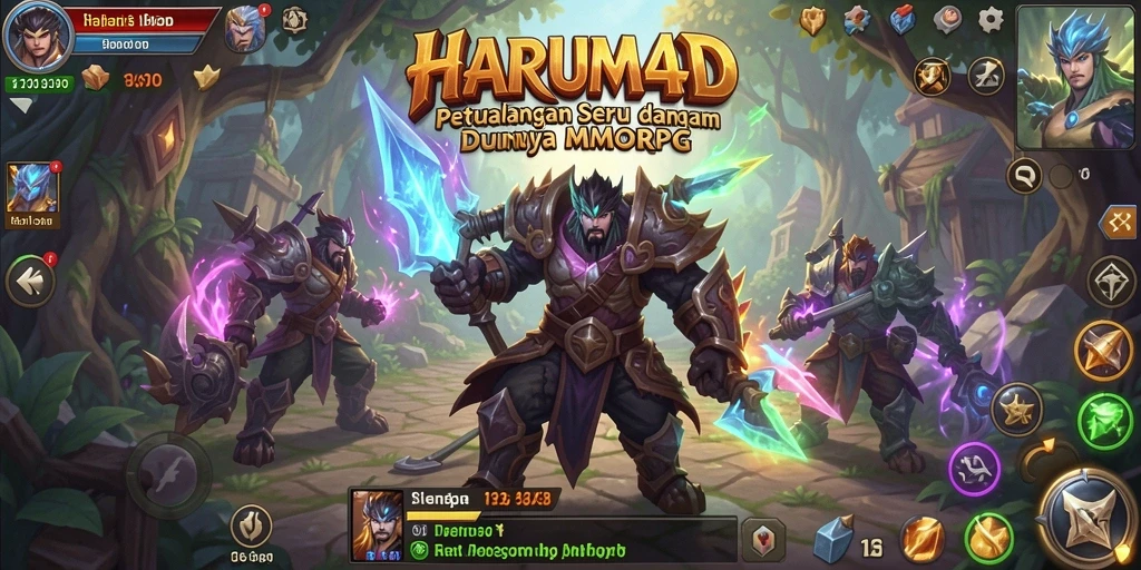 Tampilan gameplay seru dari HARUM4D yang penuh dengan aksi MMORPG.