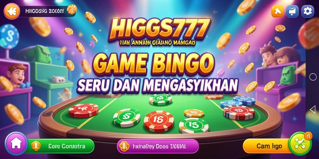 Screenshot gameplay HIGGS777 menampilkan suasana seru Bingo.