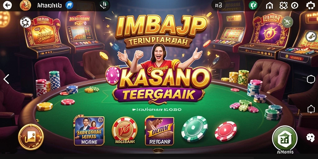 Screenshot gameplay IMBAJP menampilkan suasana kasino yang mendebarkan.