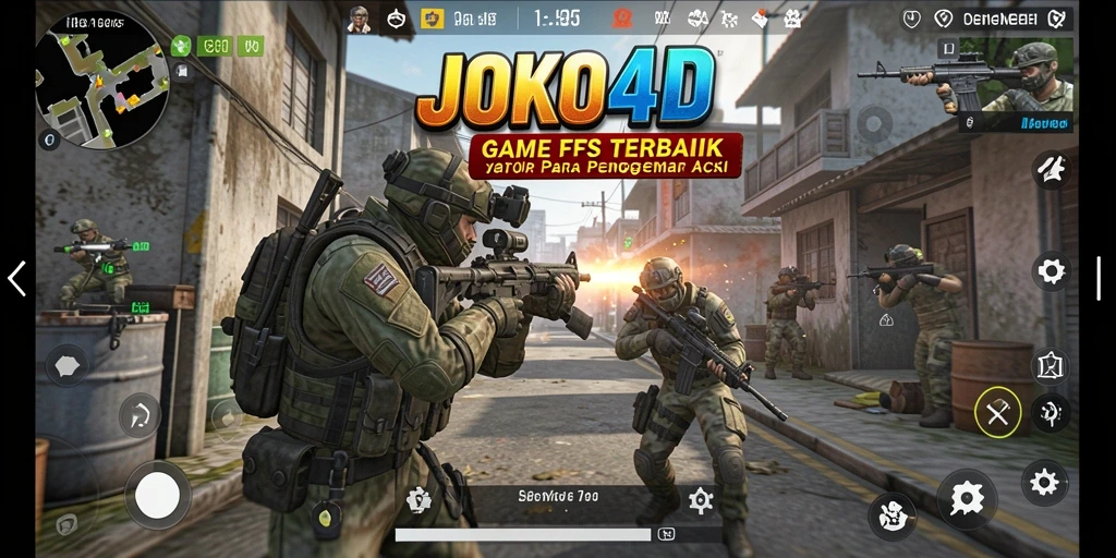 Tampilan gameplay seru di JOKO4D dengan aksi menembak yang mendebarkan.