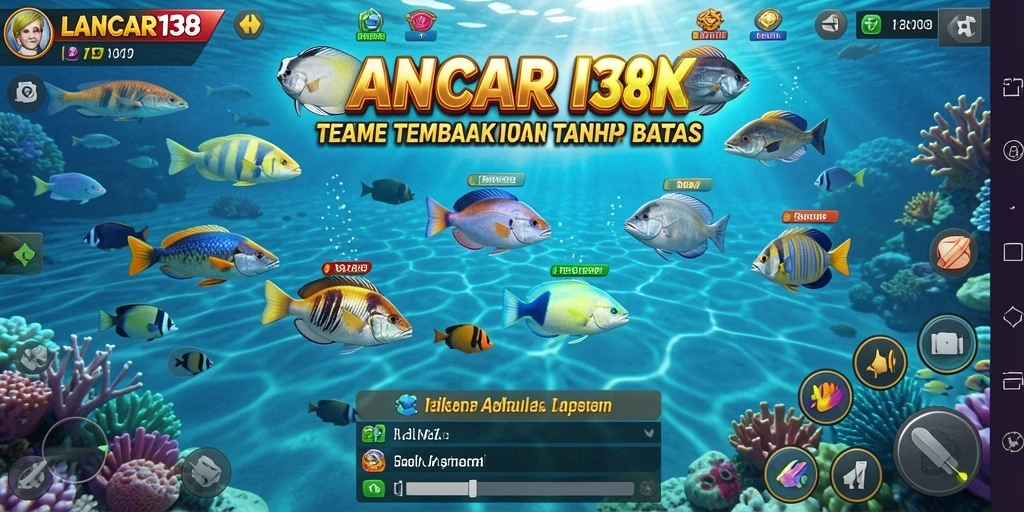 Screenshot gameplay LANCAR138 menampilkan aksi tembak ikan yang seru.