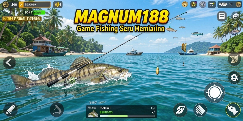 Tampilan gameplay MAGNUM188 yang seru dan mendebarkan saat memancing.