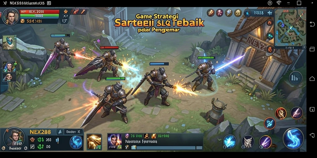 Tampilan gameplay SLG yang epik dan menarik di NEX288.