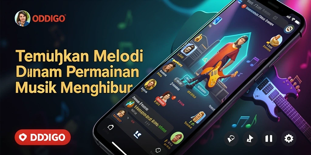 Gameplay ODDIGO dengan tantangan musik yang seru dan interaktif.