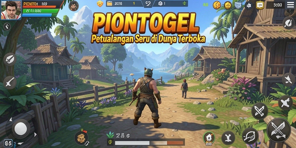 Tampilan gameplay PIONTOGEL dalam dunia terbuka yang menakjubkan.