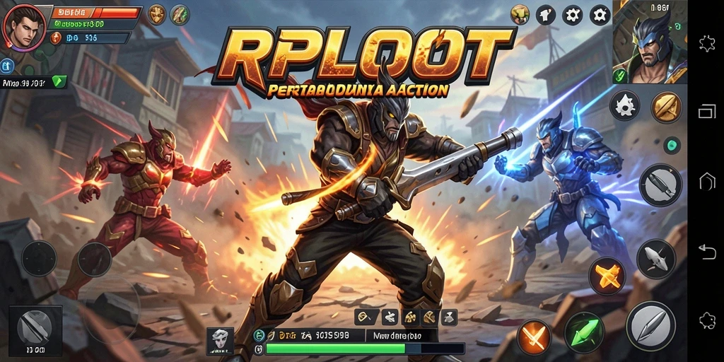 Tampilan seru dalam gameplay action RPLOOT.
