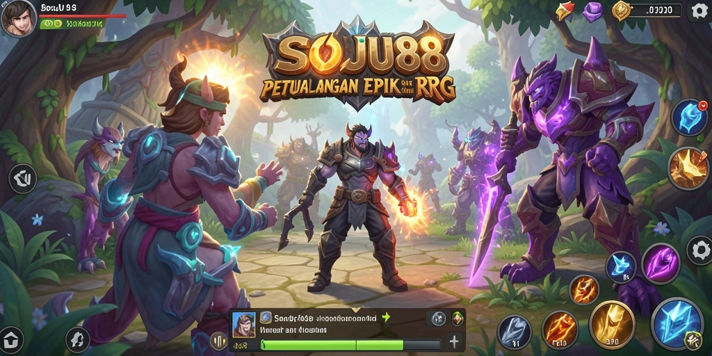 Gameplay mendebarkan dalam dunia RPG yang kaya akan petualangan.