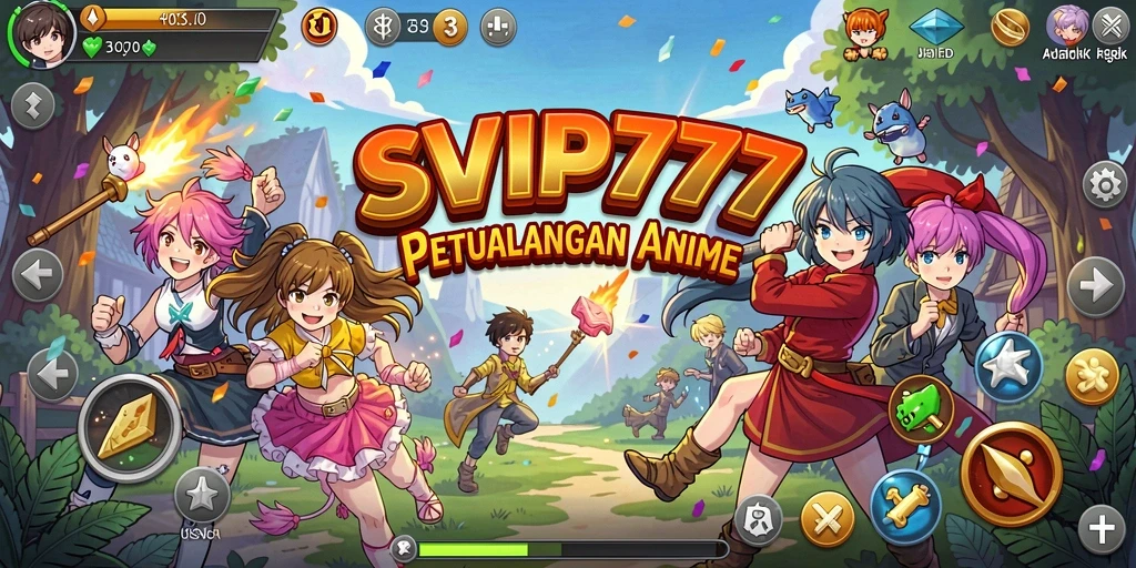 Tampilan permainan <strong>SVIP777</strong> yang memukau dengan karakter anime.