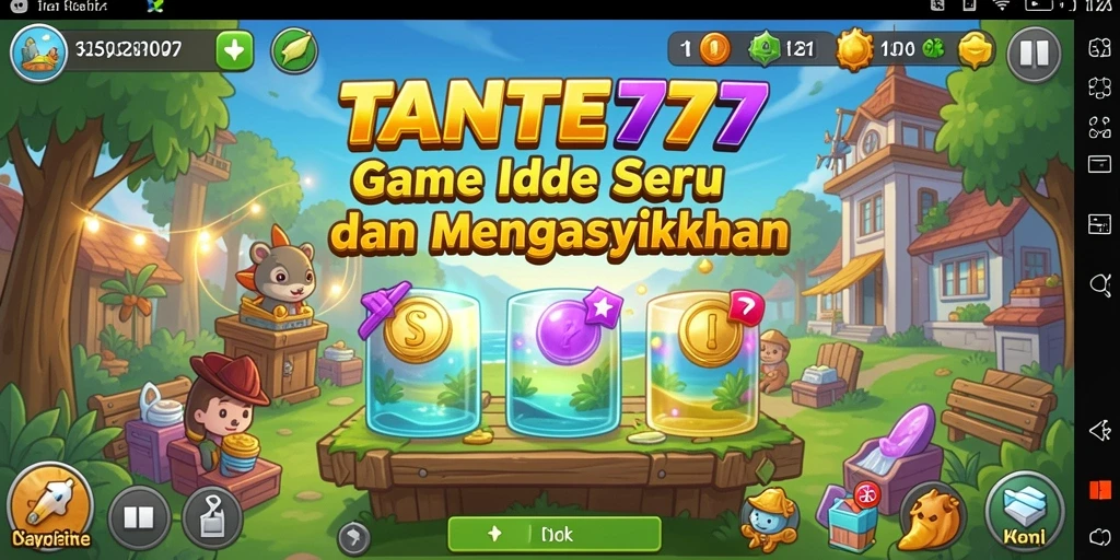 Screenshot gameplay TANTE777 yang menampilkan kemajuan dalam game Idle.